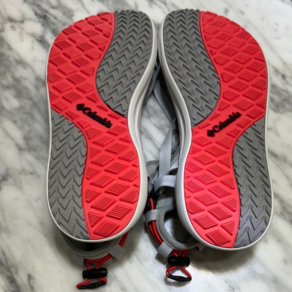 Columbia, Sunrise Expedition Sandal, Size 6, Grey Ice & Red Lily - Picture 4 of 4